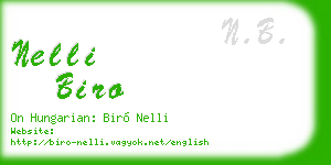 nelli biro business card